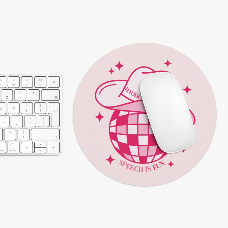 cowboy disco speech is fun mousepad
