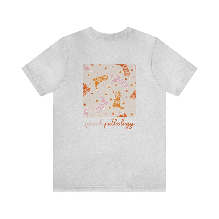 speech pathology howdy y'all short sleeve tee