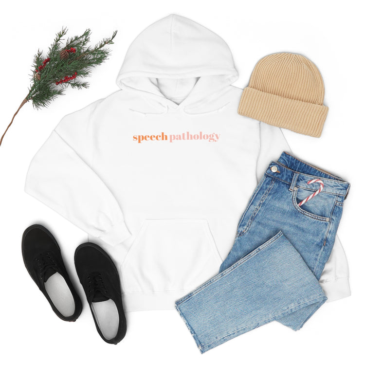 simple speech pathology orange hoodie