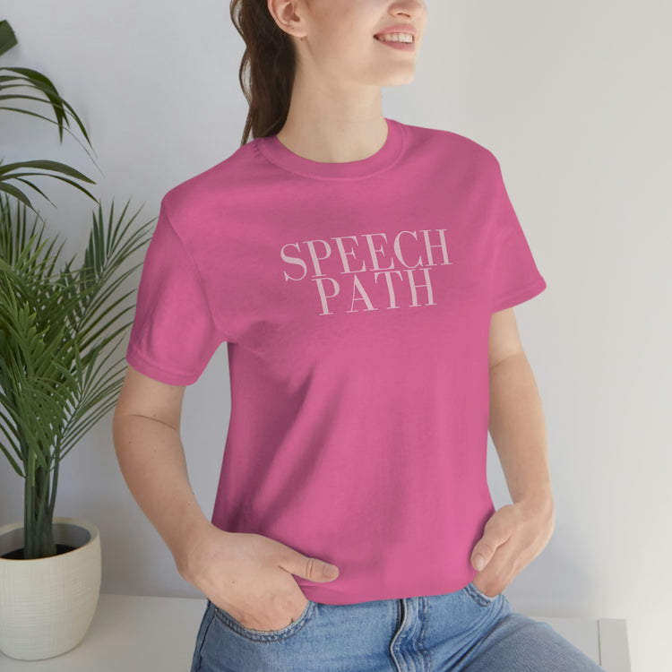 SIMPLE SPEECH PATH RED/PINK short sleeve tee