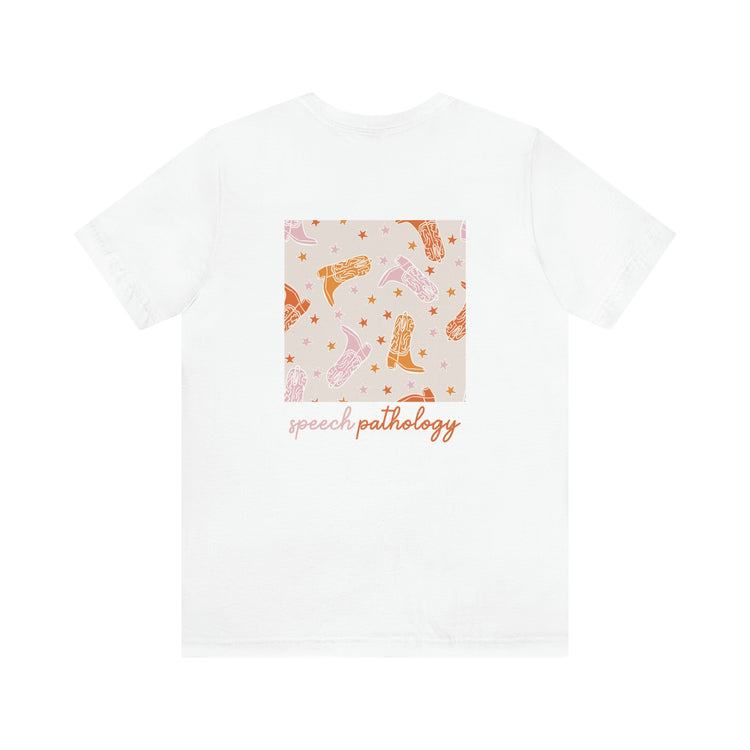 speech pathology howdy y'all short sleeve tee
