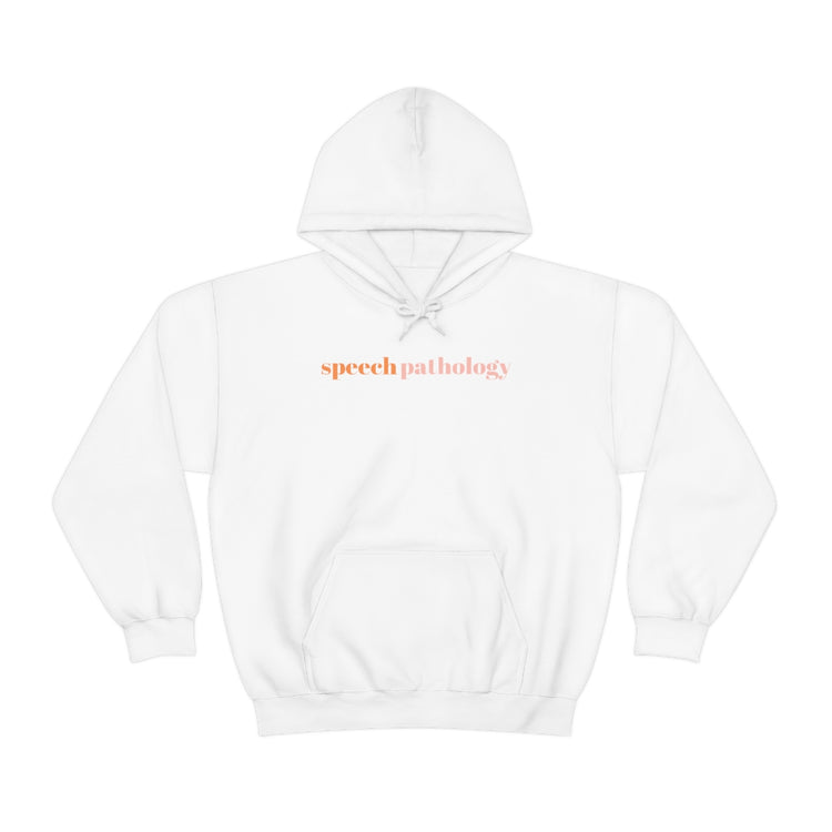 simple speech pathology orange hoodie