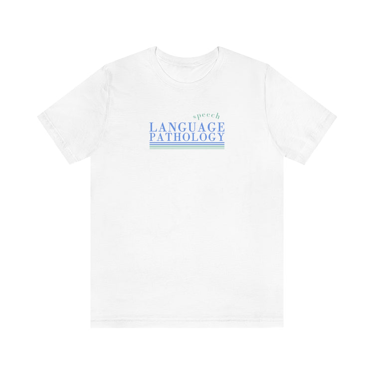 simple speech pathology lines short sleeve tee