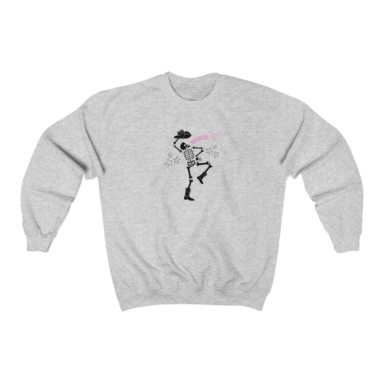 skeleton cowboy speech path crewneck