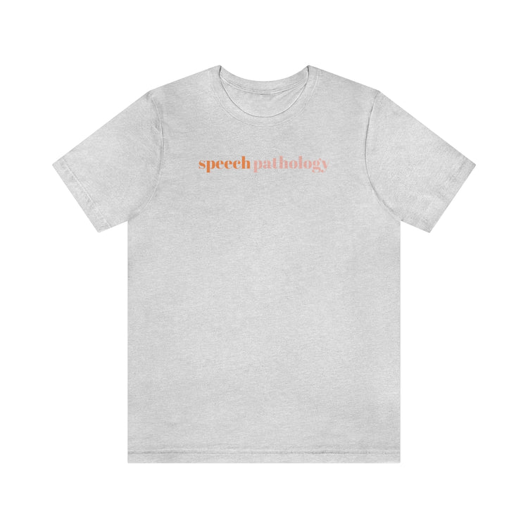 simple orange speech pathology short sleeve tee