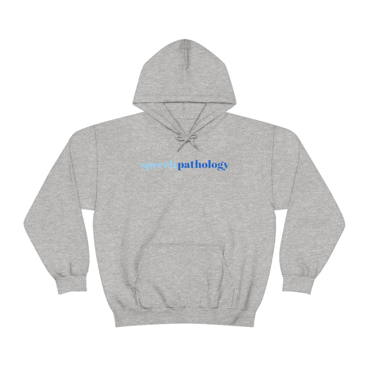 simple speech pathology blue hoodie