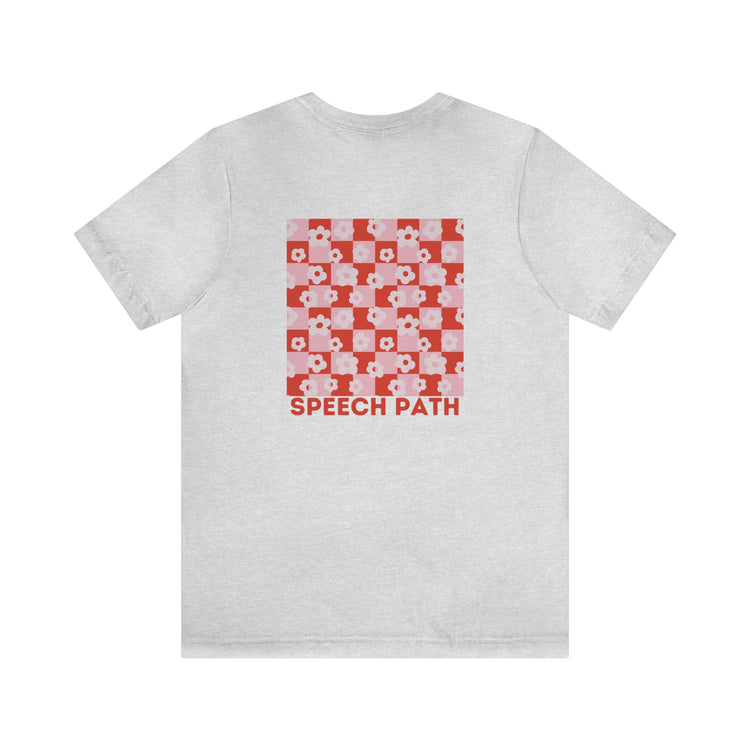 speech path retro flower short sleeve tee