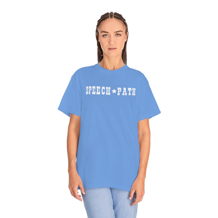 speech path western comfort colors tee