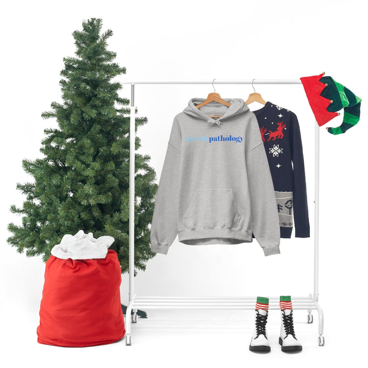 simple speech pathology blue hoodie