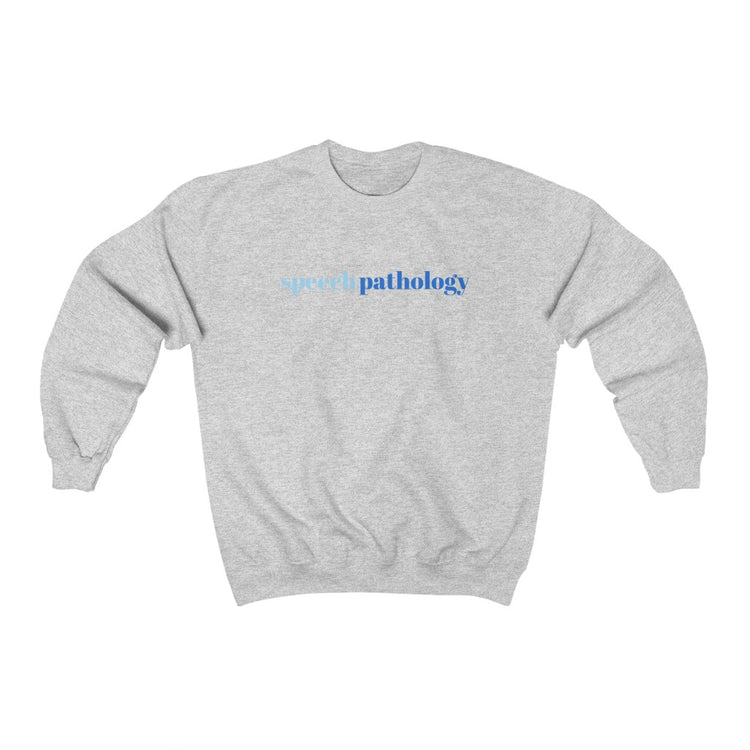 blue simple speech pathology crewneck