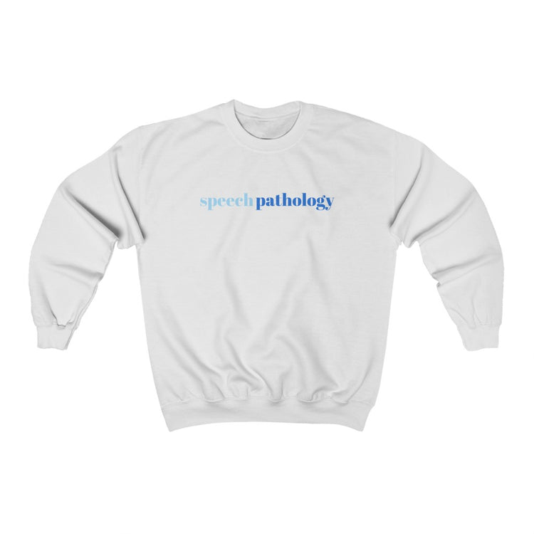 blue simple speech pathology crewneck