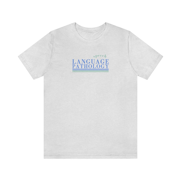 simple speech pathology lines short sleeve tee
