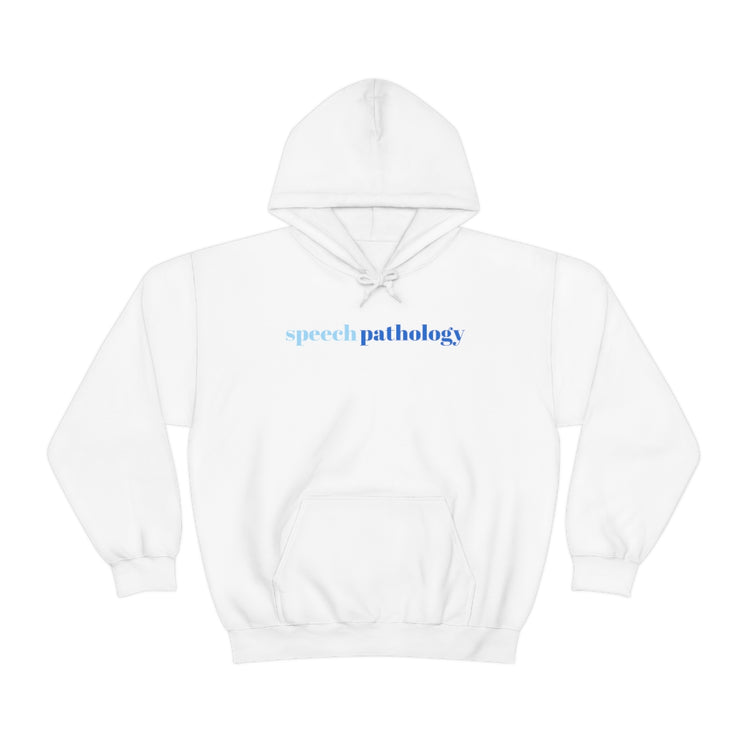 simple speech pathology blue hoodie
