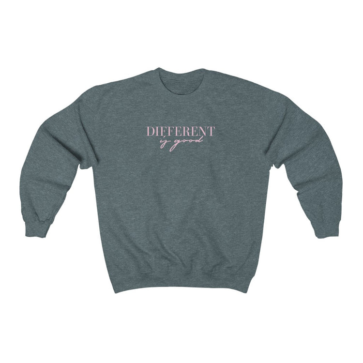 pink different is good crewneck