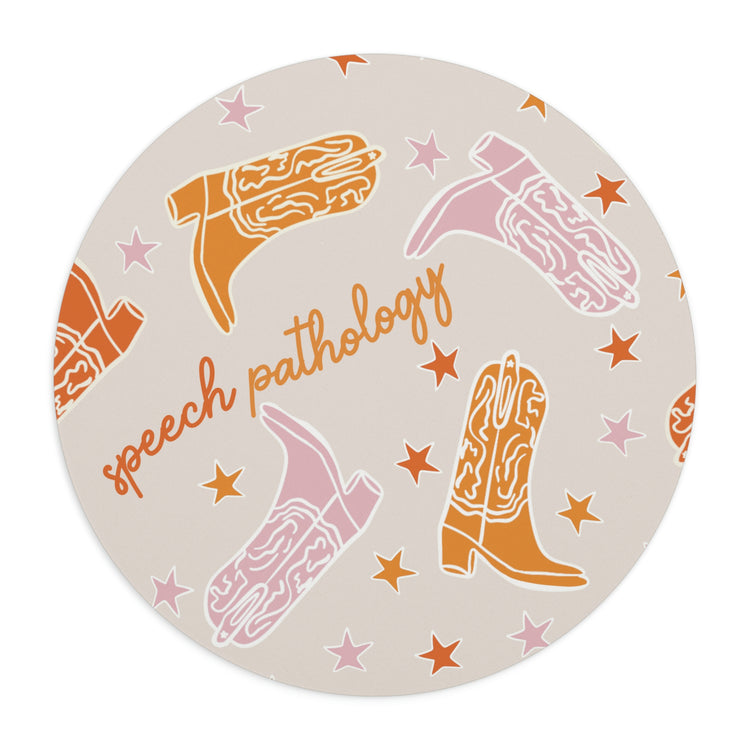 speech pathology boots mouse pad