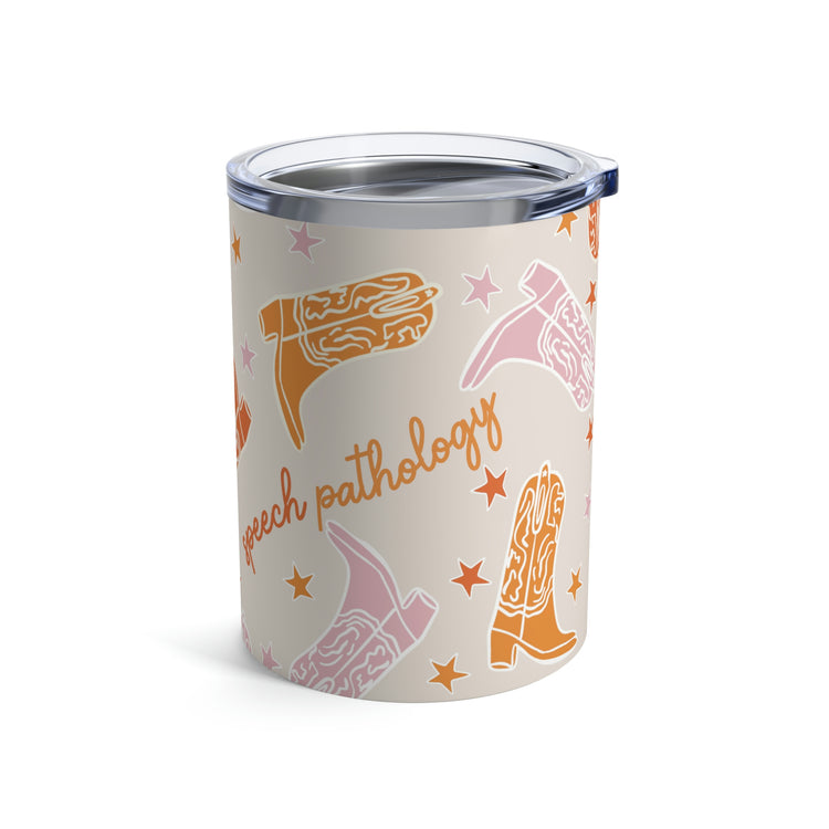 speech pathology cowboy boots 10oz tumbler