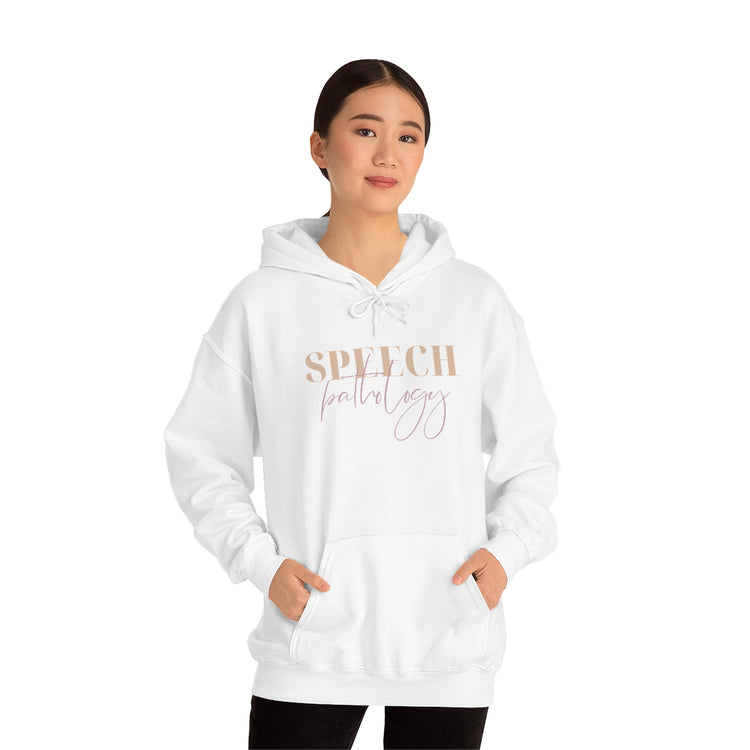 speech pathology neutral and purple hoodie
