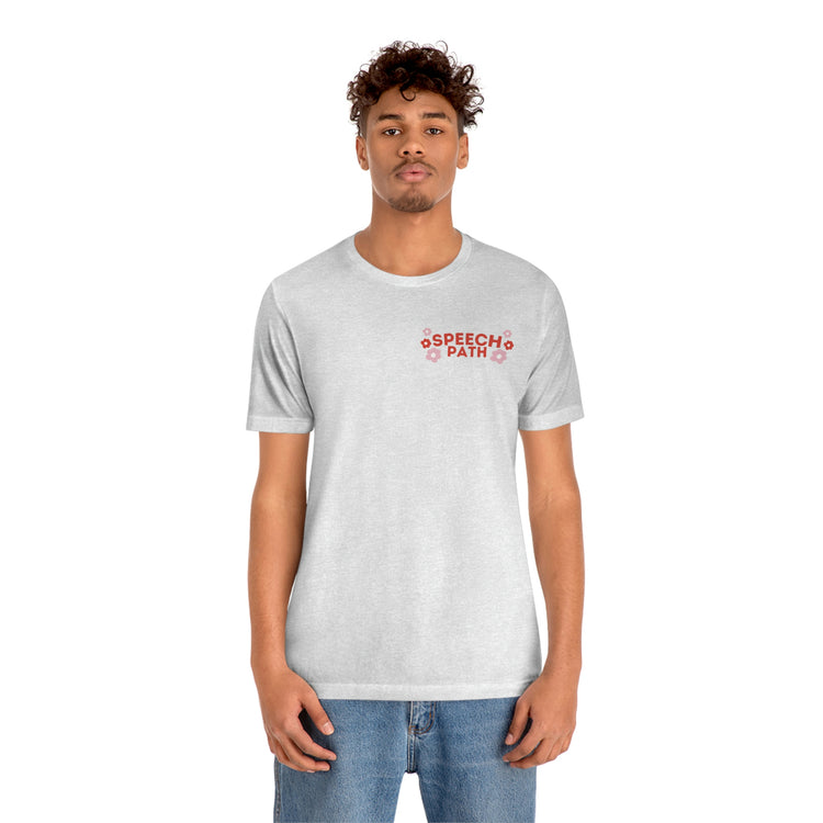 speech path retro flower short sleeve tee