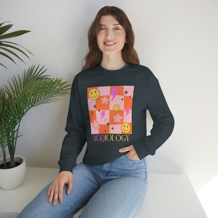 smiley disco audiology crewneck