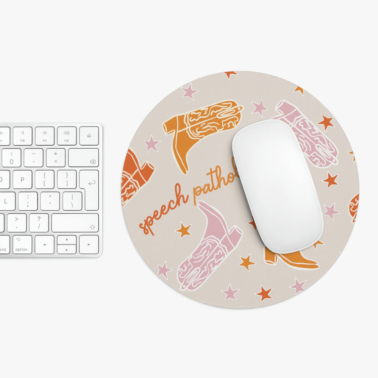speech pathology boots mouse pad