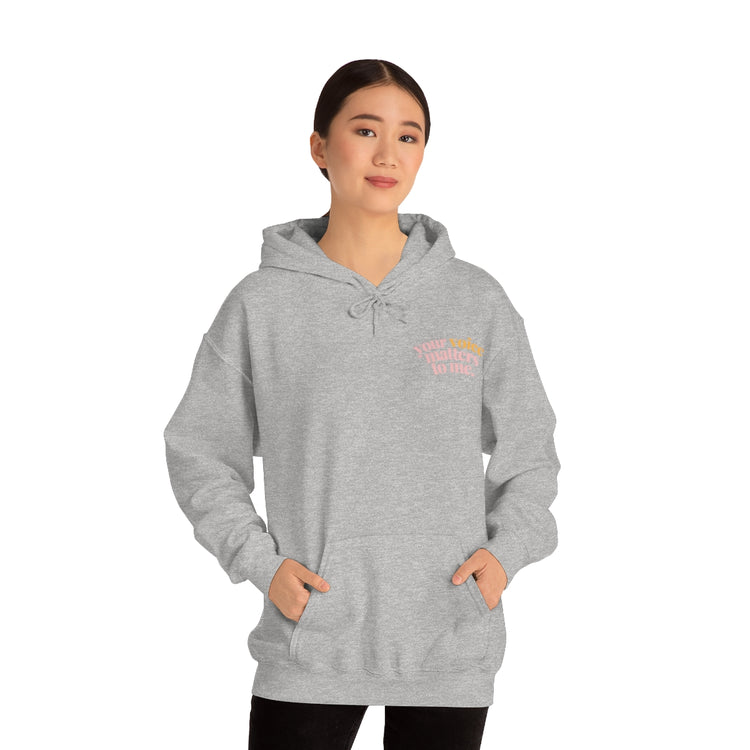 your voice matters to me hoodie