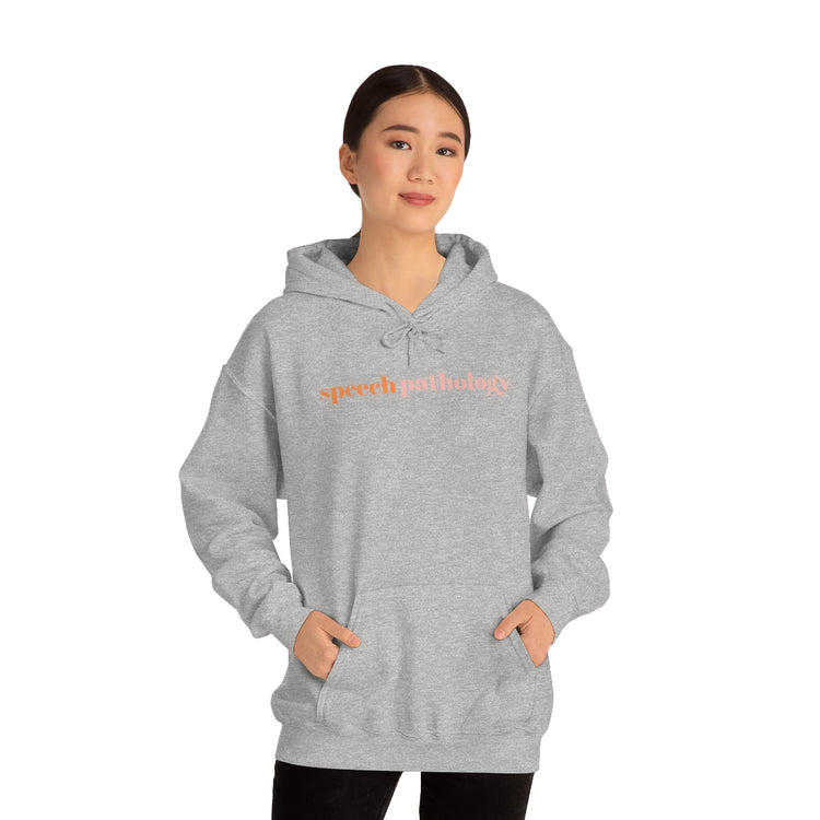simple speech pathology orange hoodie