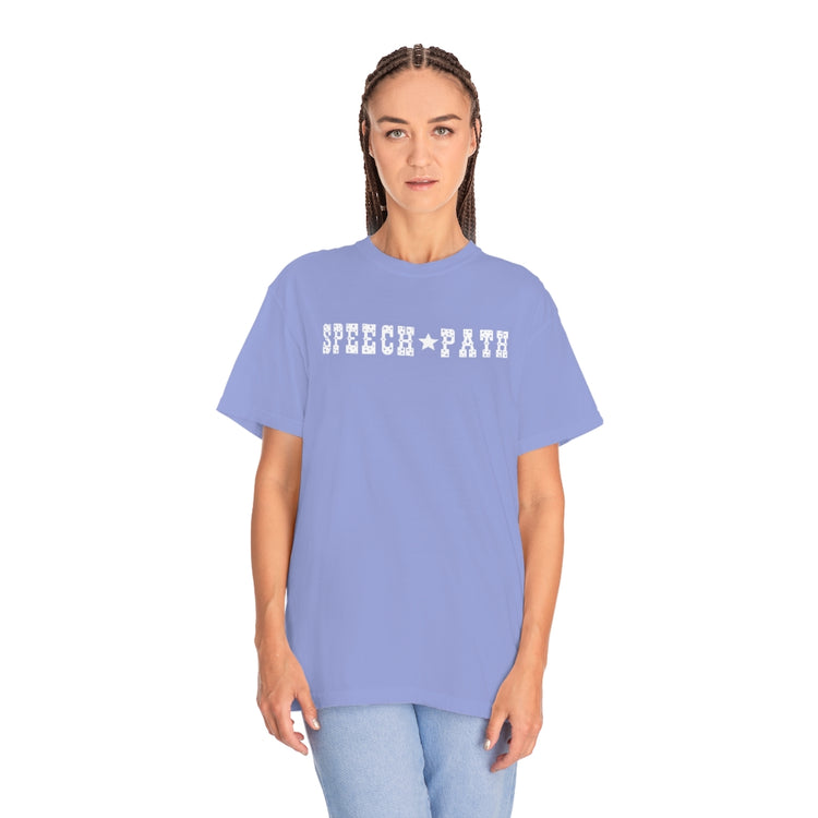 speech path western comfort colors tee