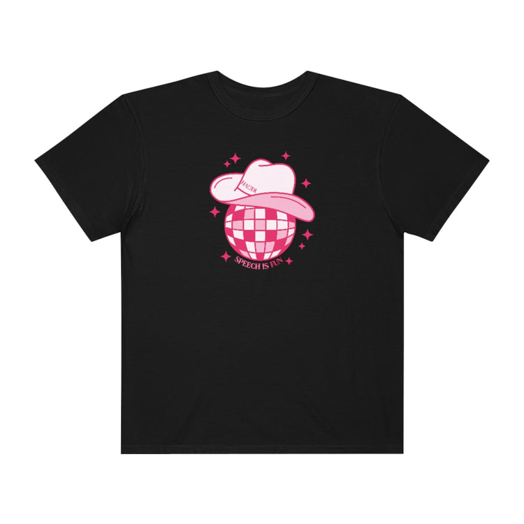 cowboy disco speech is fun comfort colors tee