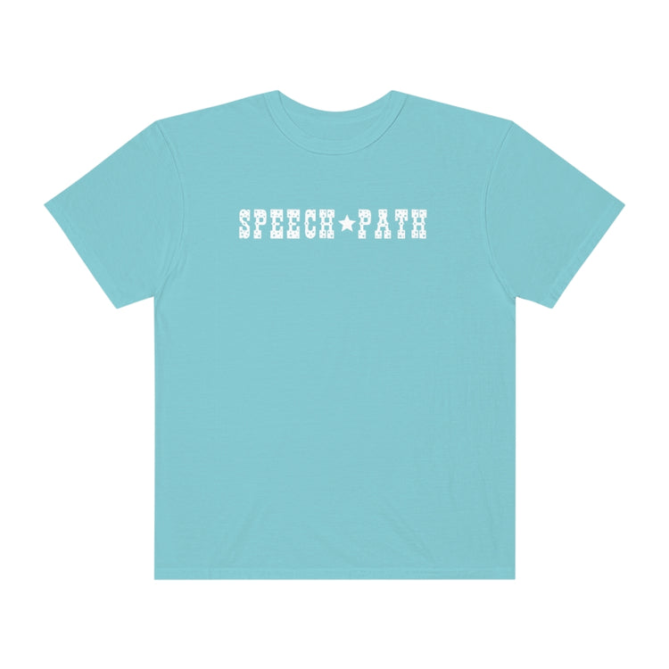 speech path western comfort colors tee