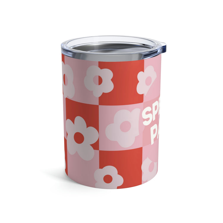 speech path retro flower 10oz tumbler