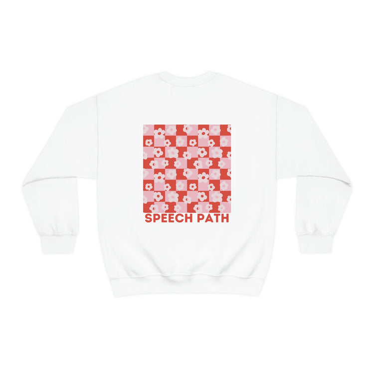 speech path retro flower crewneck