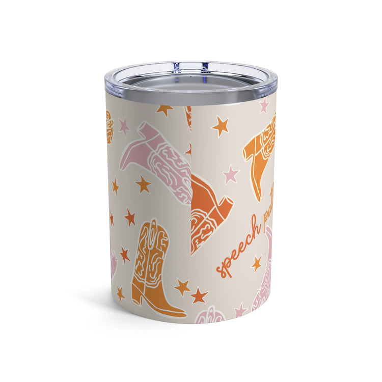 speech pathology cowboy boots 10oz tumbler
