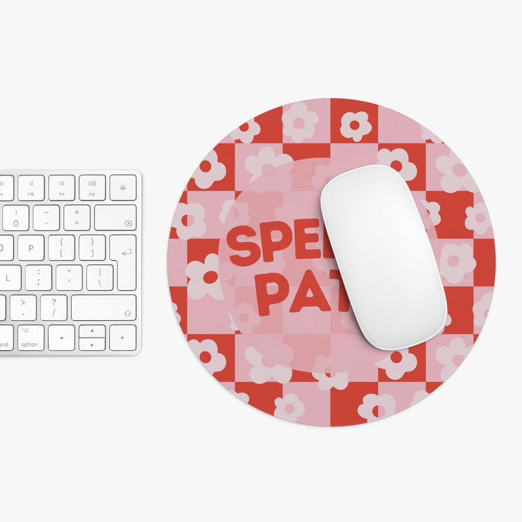 speech path retro flower mousepad