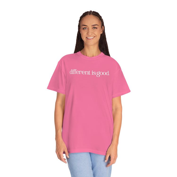 different is good simple comfort colors tee