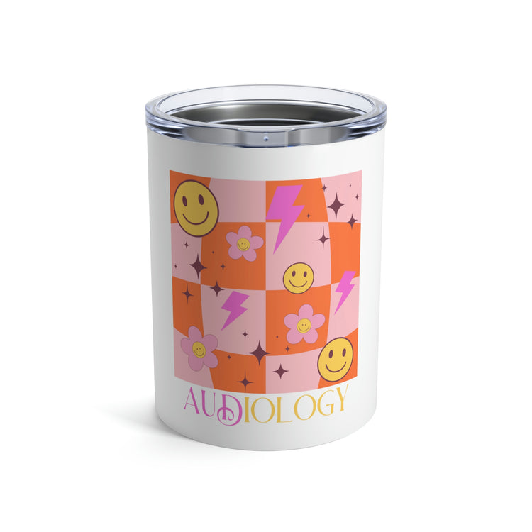 smiley disco audiology 10oz tumbler