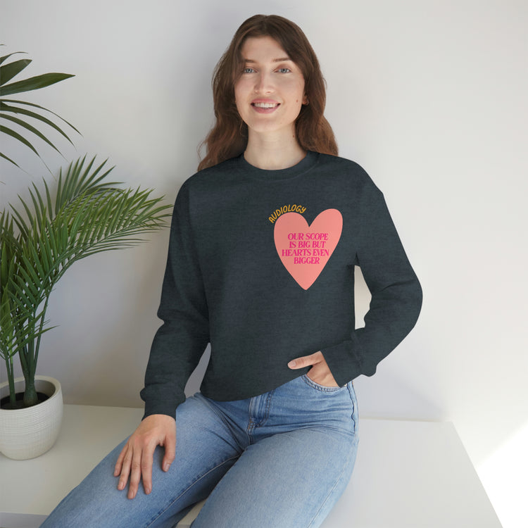 audiology heart scope crewneck