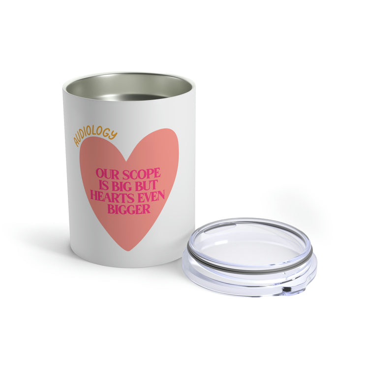 audiology heart scope 10oz tumbler