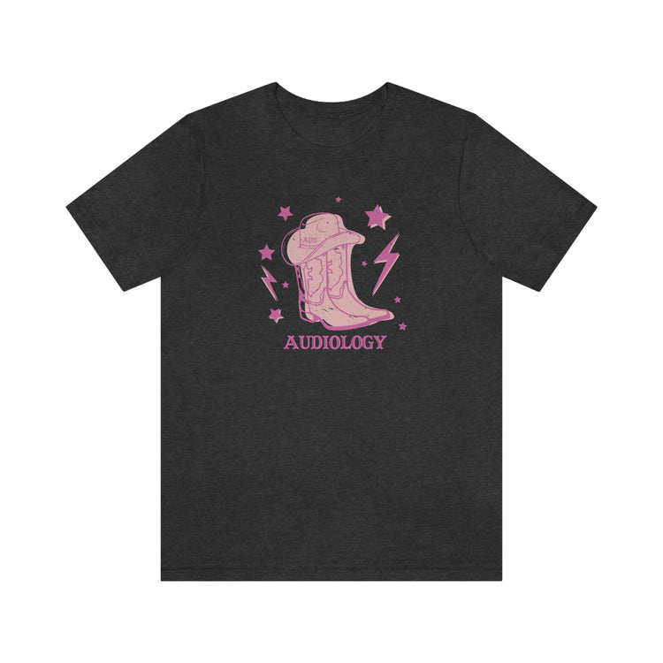 cowboy boots audiology short sleeve tee
