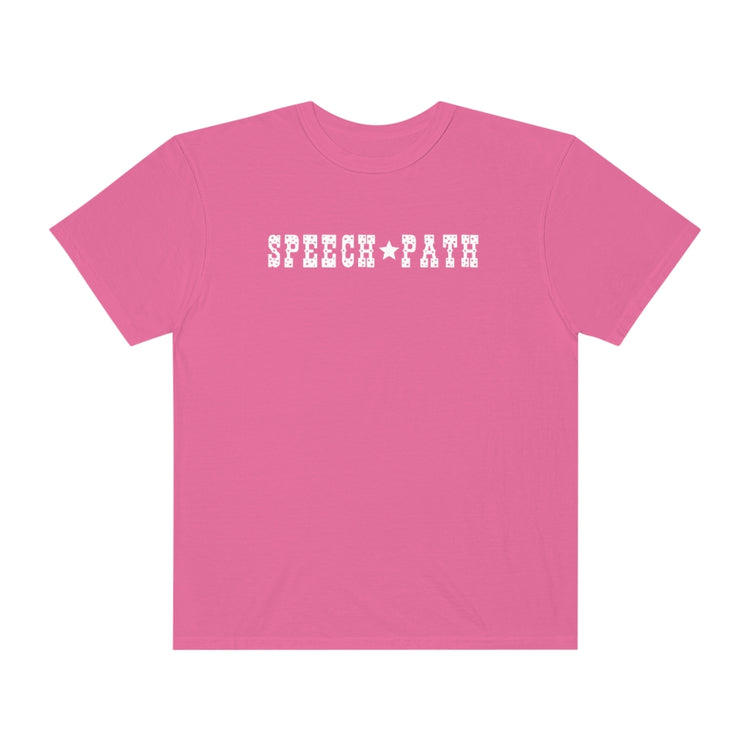 speech path western comfort colors tee