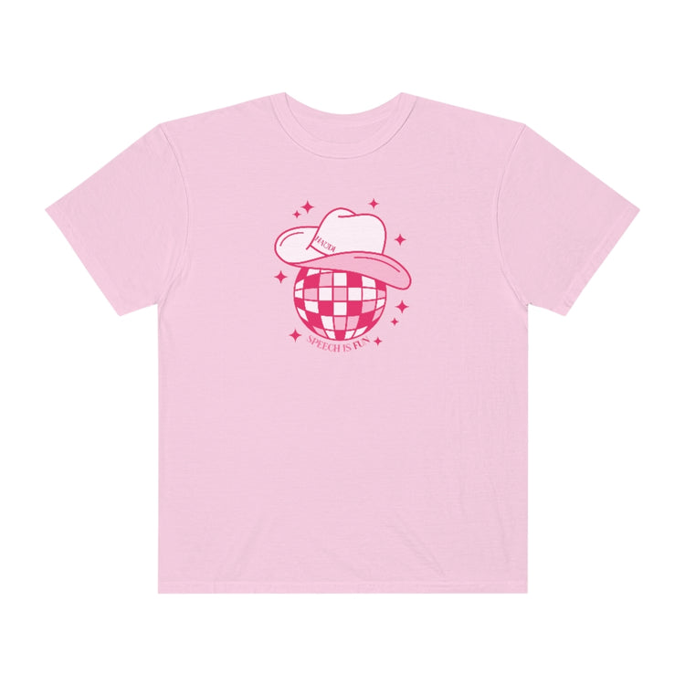 cowboy disco speech is fun comfort colors tee