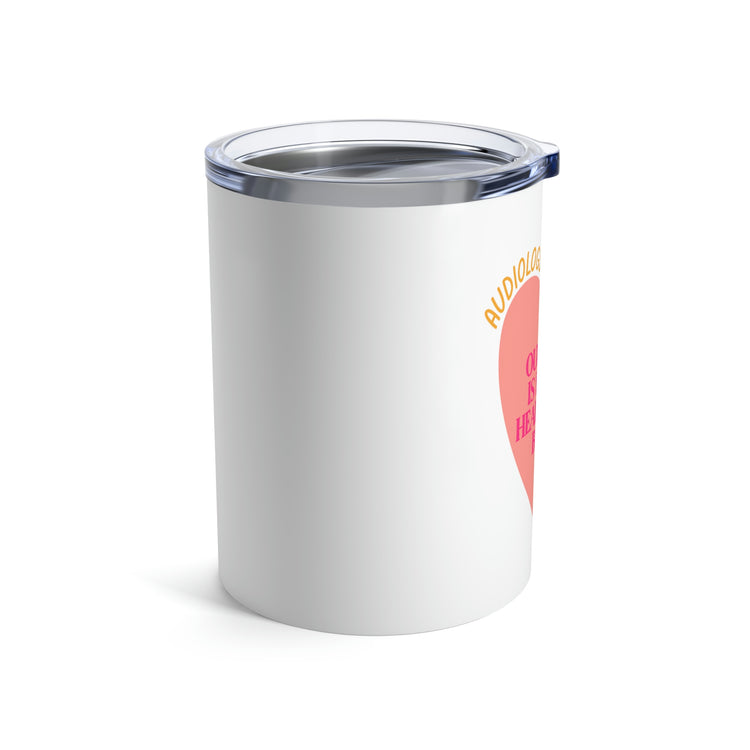 audiology heart scope 10oz tumbler