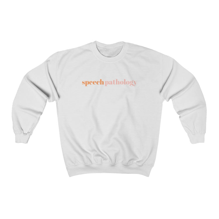 orange simple speech pathology crewneck