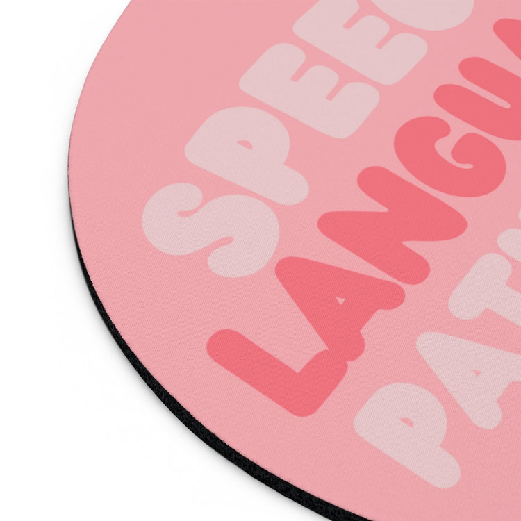 speech language pathology pink block mouse pad