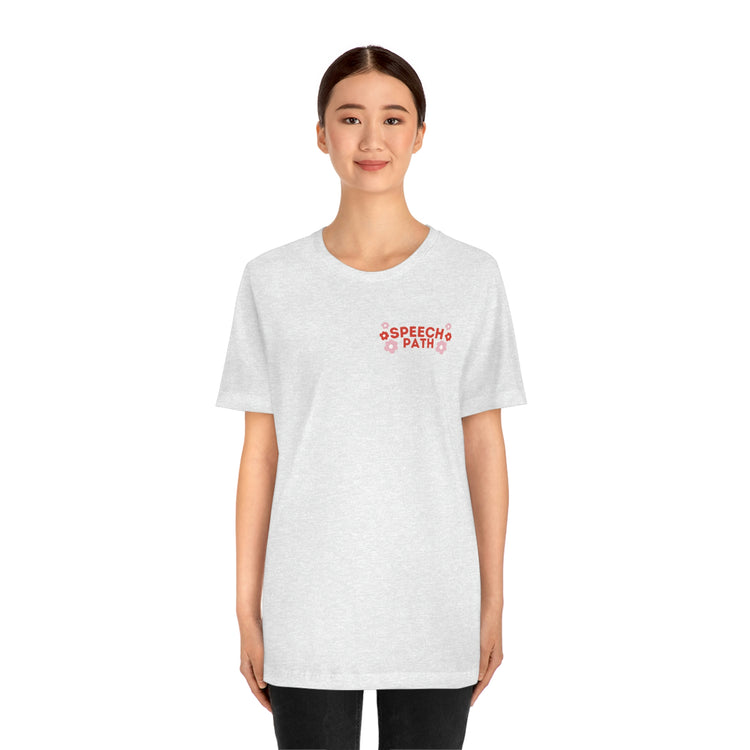 speech path retro flower short sleeve tee