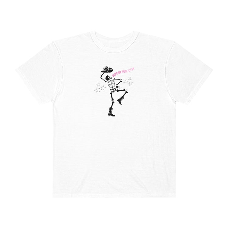 cowboy skeleton speech path comfort colors tee