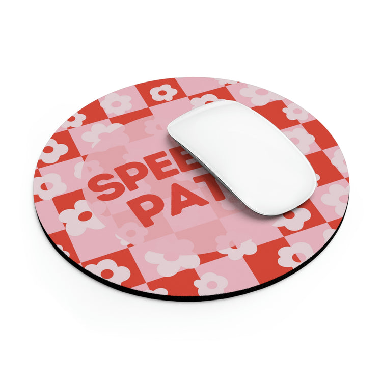 speech path retro flower mousepad