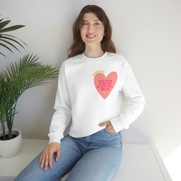 audiology heart scope crewneck