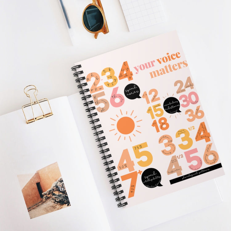 SLP norms notebook - ruled line