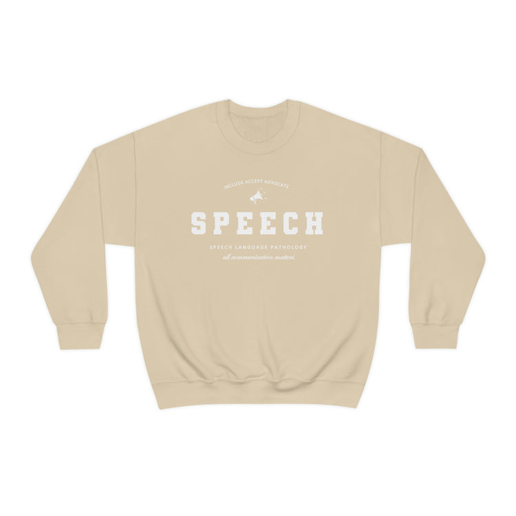 SPEECH varsity simple crewneck