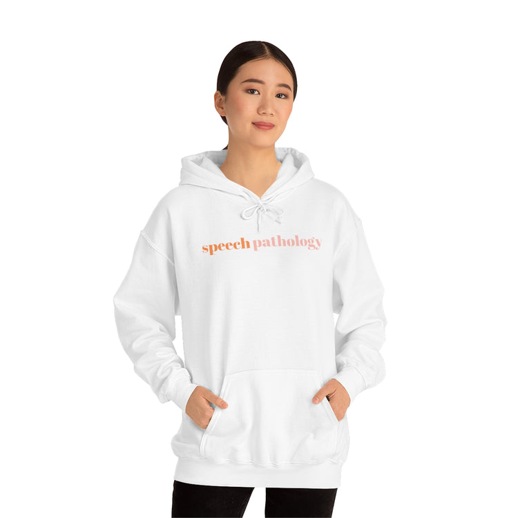 simple speech pathology orange hoodie